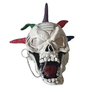 Illusions Rubber Mask Halloween Punk Skeleton Spikes Mask Vintage 1999 Mexico